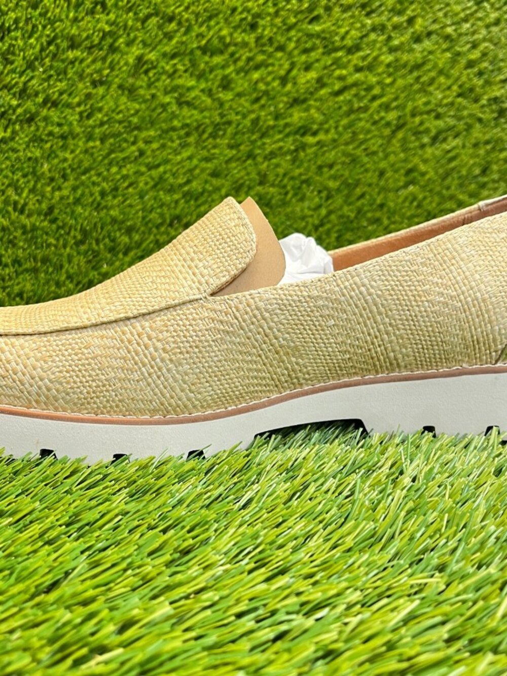 Vionic Kensley Womens Size 11D Beige Casual Slip On Woven Raffia Loafer Flats - Picture 2 of 10